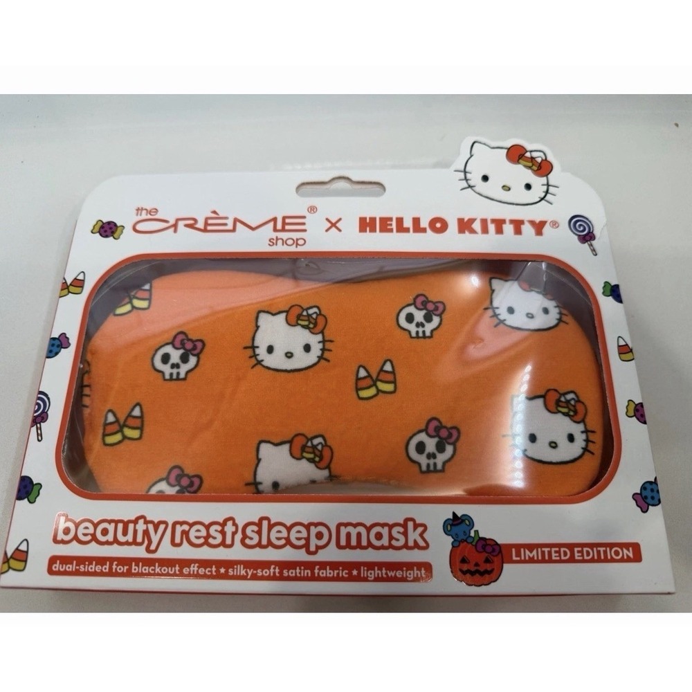 Creme Shop X Hello Kitty Halloween Sleep Mask Limited Edition Orange Candy NEW!